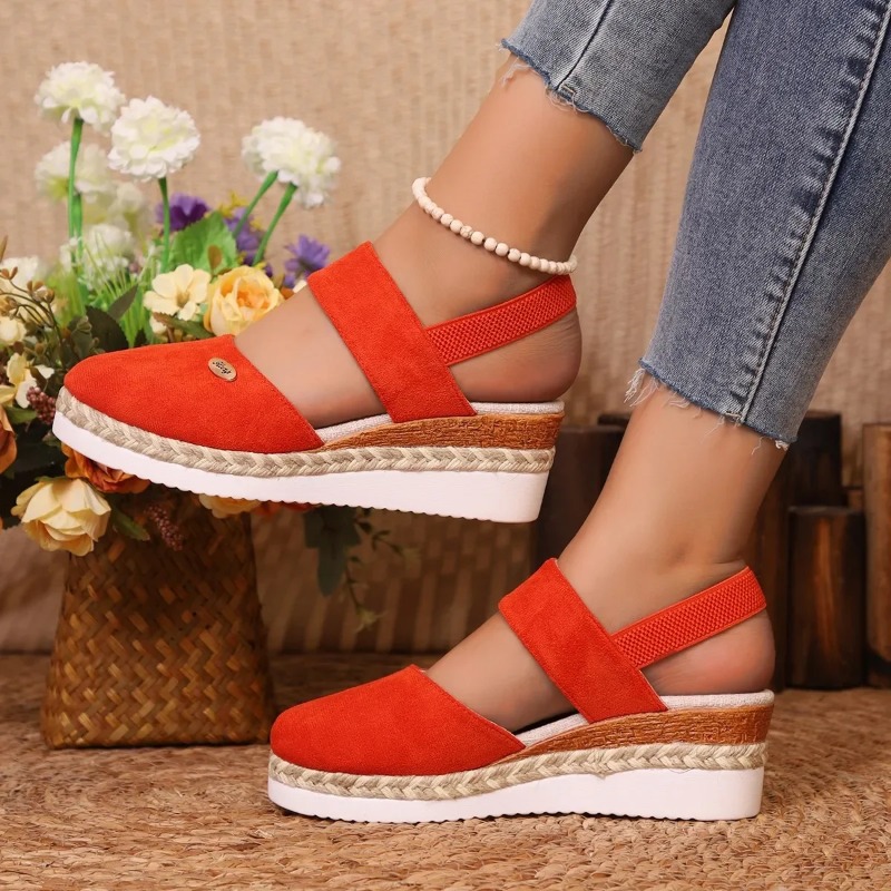 Sandal Wedges Ujung Tertutup W - Wedge Espadrille Women ulasan dan harga