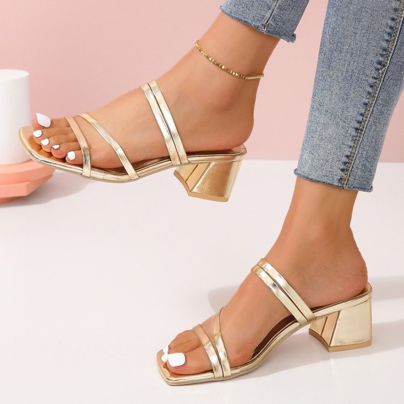 Sandal Wanita Model Mules, Uju - Sandal Strappy Heeled ulasan dan harga